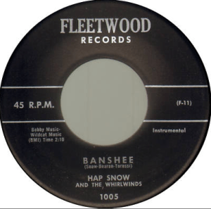 Hap Snows Whirlwinds - Banshee and Bottoms Up (1959) Fleetwood Records (1005)